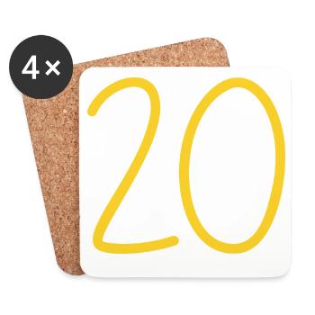 20 - Coasters (set of 4) - white - Front