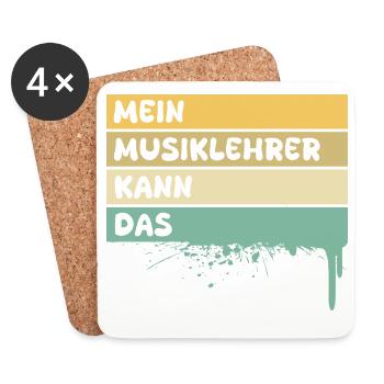 Profession: Music teacher - Coasters (set of 4) - white - Front