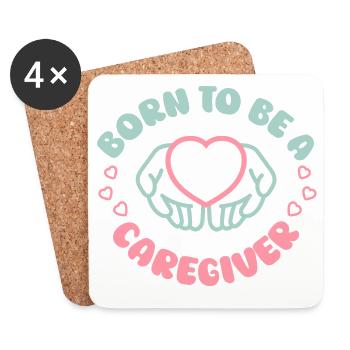 Nurse, geriatric care - Coasters (set of 4) - white - Front