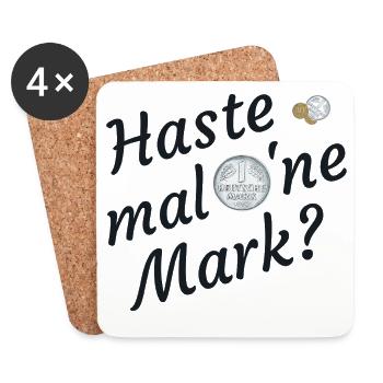 Haste mal eine Mark nostalgia - Coasters (set of 4) - white - Front