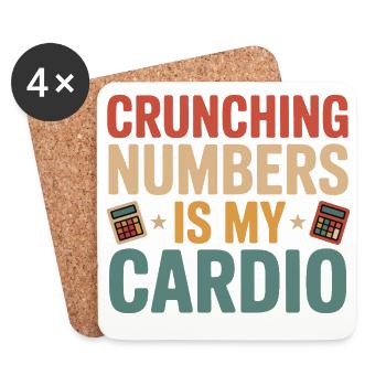 Number Nerd Cardio Humor - Coasters (set of 4) - white - Front