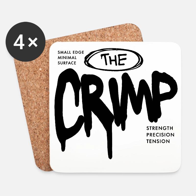 Small Climbing holds the crimp boulder slang - Coasters (set of 4) - white