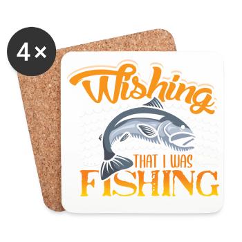 Angler Gift Funny Fishing Fisherman Fishing - Coasters (set of 4) - white - Front