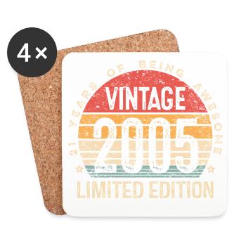 Édition limitée Vintage 2005 Sunset - Dessous de verre (lot de 4) - blanc - Devant