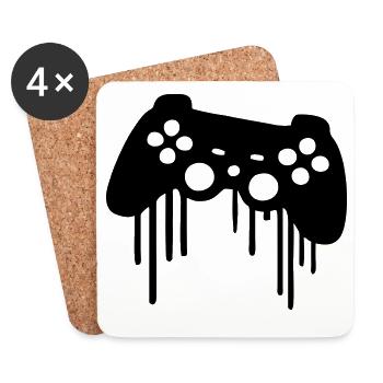 gaming kontroller - Untersetzer (4er-Set) - Weiß - Vorne
