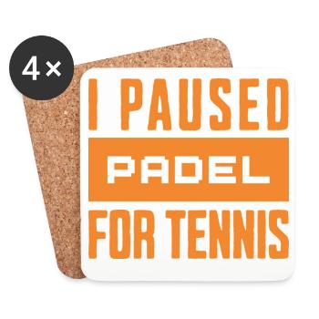 padel_orange - Coasters (set of 4) - white - Front