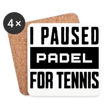 Tennis & Padel Hoodie, Shirt for Tennis Players - Coasters (set of 4) - white - Front