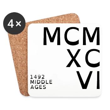 1996_COMPANY_black - Coasters (set of 4) - white - Front