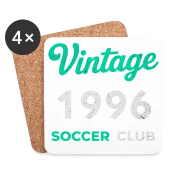 Vintage 1996 – Soccer Club Retro Birth Year - Coasters (set of 4) - white - Front