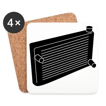 Radiatore_del_motore_m1 - Coasters (set of 4) - white - Front