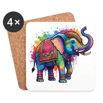 Holi Festival Of Colors Happy Holi Indian Holiday - Coasters (set of 4) - white - Front
