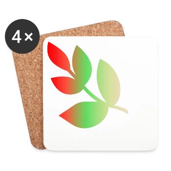 FEUILLE. NATURE. ECOLOGIE. BIO. ARBRE. MESSAGE - Dessous de verre (lot de 4) - blanc - Devant