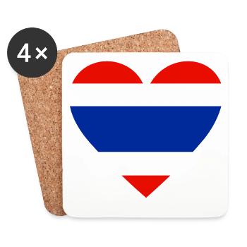 Thailand Heart - Coasters (set of 4) - white - Front