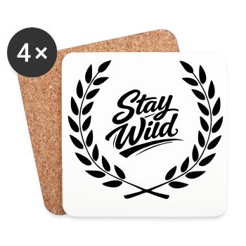 Stay wild - Coasters (set of 4) - white - Front