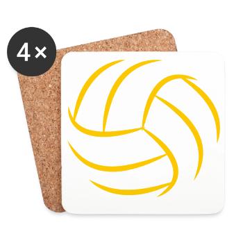 Volleyball Ballsport Geschenkidee - Untersetzer (4er-Set) - Weiß - Vorne