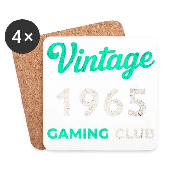 Vintage 1965 – Année de naissance rétro du Gaming Club - Dessous de verre (lot de 4) - blanc - Devant
