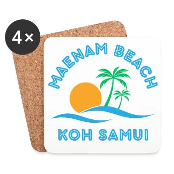 Mae Nam Strand Koh Samui - Untersetzer (4er-Set) - Weiß - Vorne