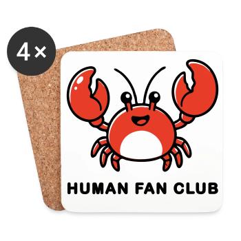 AI Human Fan Club - Coasters (set of 4) - white - Front