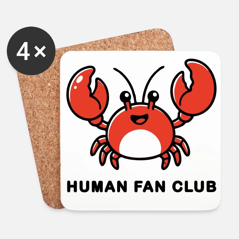 AI Human Fan Club - Untersetzer (4er-Set) - Weiß