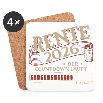 Retraite 2026 Gift Man Retraite Retraité Drôle - Dessous de verre (lot de 4) - blanc - Devant