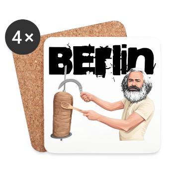 Berlin Döner Marx - Dessous de verre (lot de 4) - blanc - Devant