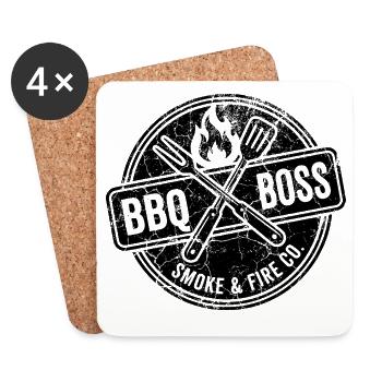 BBQ Shirt, Hoodie, tasche, Tasse Geschenk - Untersetzer (4er-Set) - Weiß - Vorne