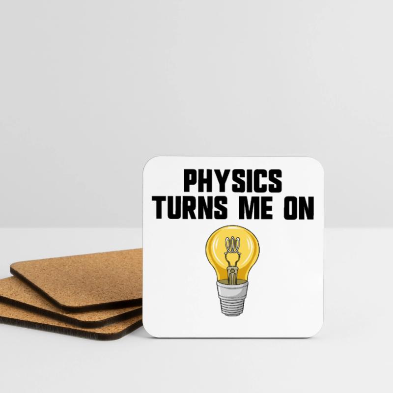 Physics joke, physics turns me on, funny knowledge Coasters (set of 4)