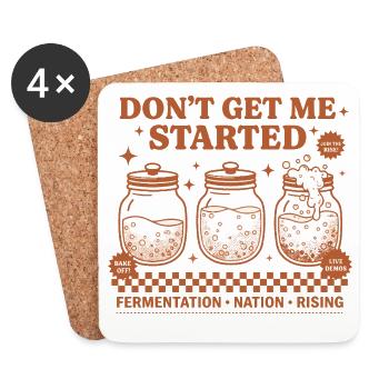 Levain ne me lance pas Pain Baking Levée - Dessous de verre (lot de 4) - blanc - Devant