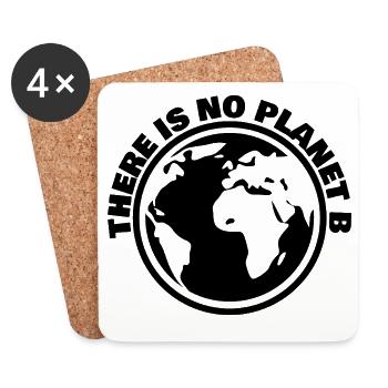 Il n’existe pas d’art écologique de la Terre noire de la planète B - Dessous de verre (lot de 4) - blanc - Devant