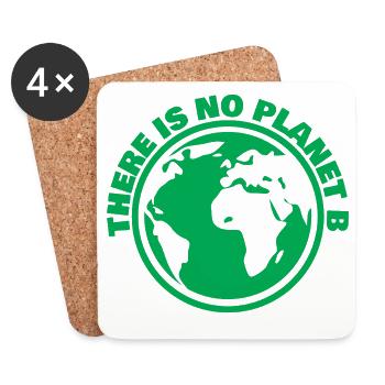 Il n’existe pas d’art écologique mondial de la Planète B - Dessous de verre (lot de 4) - blanc - Devant