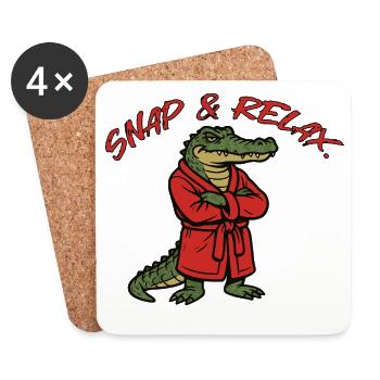 Snap & Relax - Coasters (set of 4) - white - Front