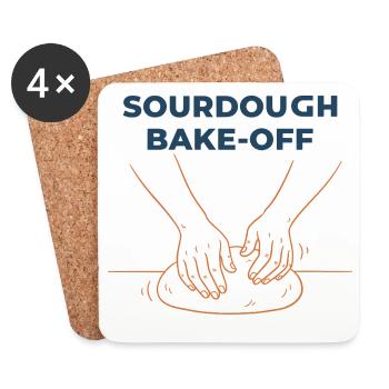 Sourdough Bake Off Bread Baking Baker Bread Making - Coasters (set of 4) - white - Front