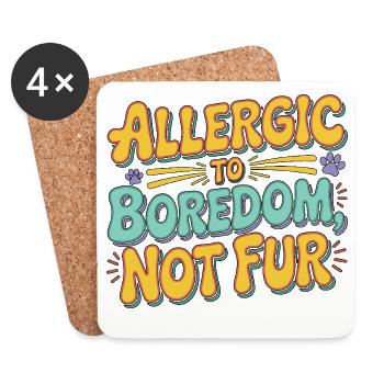 Vet Tech Allergic To Boredom Not For Pet Care Tech - Coasters (set of 4) - white - Front