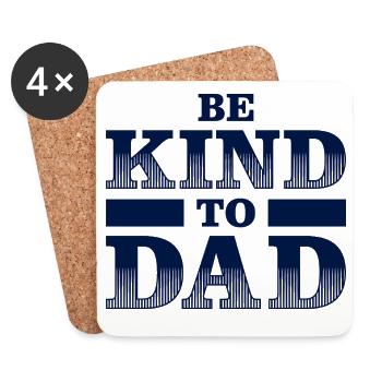 Sei nett zu Papa Hemd – Geschenkidee - Untersetzer (4er-Set) - Weiß - Vorne