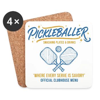 Pickleball Pickleballer Lustige Spielerliebe - Untersetzer (4er-Set) - Weiß - Vorne