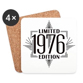Limited Edition 1976 Vintage Geburtstag Retro - Untersetzer (4er-Set) - Weiß - Vorne