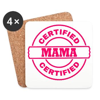 Certified mama - Untersetzer (4er-Set) - Weiß - Vorne