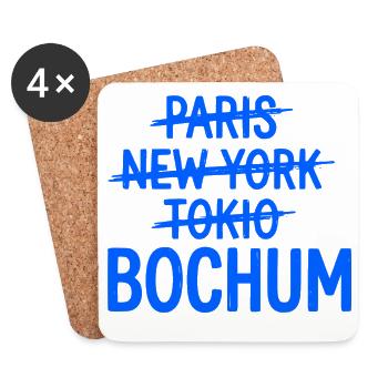 Bochum, Ruhrpott, Ruhrgebiet City Hoodie, tasse - Untersetzer (4er-Set) - Weiß - Vorne