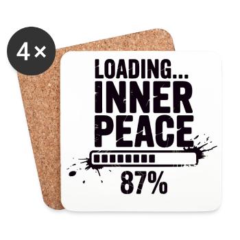 Loading Inner Peace - Sarcasm Stress Shirt - Coasters (set of 4) - white - Front