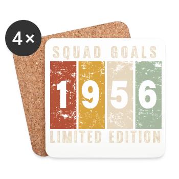 Anniversary 1956 - 70 years - Coasters (set of 4) - white - Front