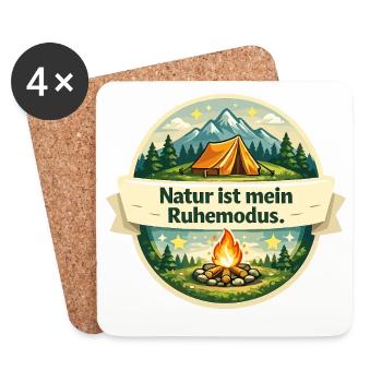 Natur ist mein Ruhemodus - Untersetzer (4er-Set) - Weiß - Vorne