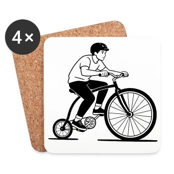 unicycle - Coasters (set of 4) - white - Front