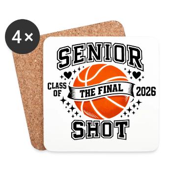 Senior 2026 Basketball - The Final Shot Class - Coasters (set of 4) - white - Front