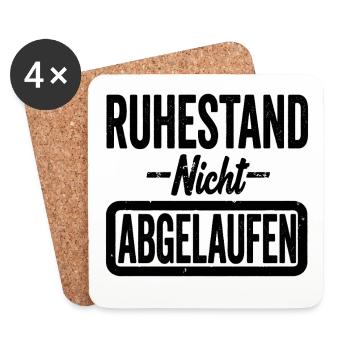Ruhestand Nacht Abgelaufen Lustiger Spruch - Untersetzer (4er-Set) - Weiß - Vorne
