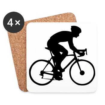 biker - Coasters (set of 4) - white - Front