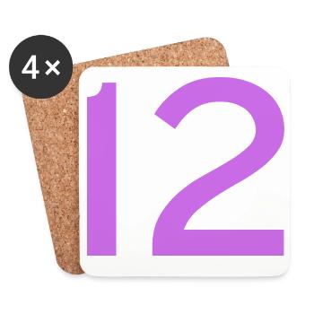 12 - Untersetzer (4er-Set) - Weiß - Vorne