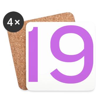 19 - Coasters (set of 4) - white - Front
