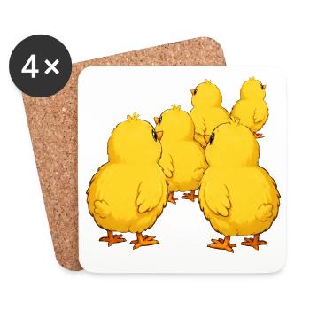 chick - Coasters (set of 4) - white - Front