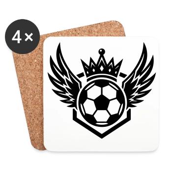 Football Coat of Arms Wings - Coasters (set of 4) - white - Front