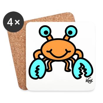 Cancer big - Coasters (set of 4) - white - Front